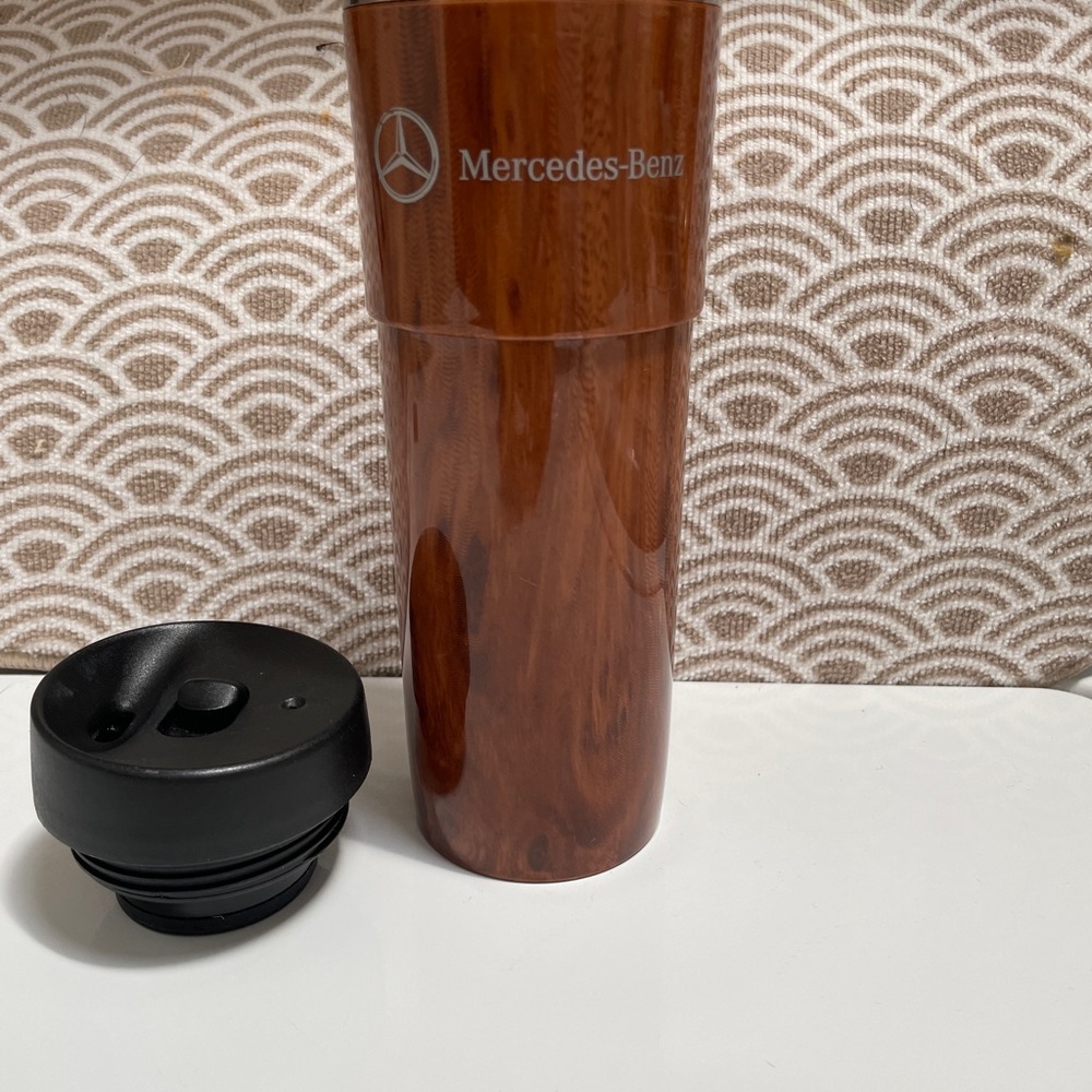 16 oz. Mercedes Benz Tumbler Travel Mug with screw top.